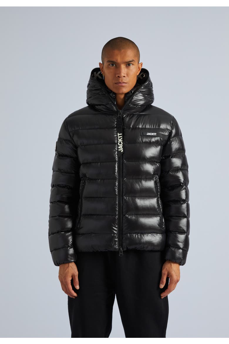 Hooded Insulated Jacket, Main, color, Black