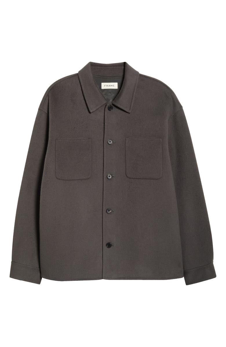 FRAME Double Face Wool Shirt Jacket, Main, color, Grey
