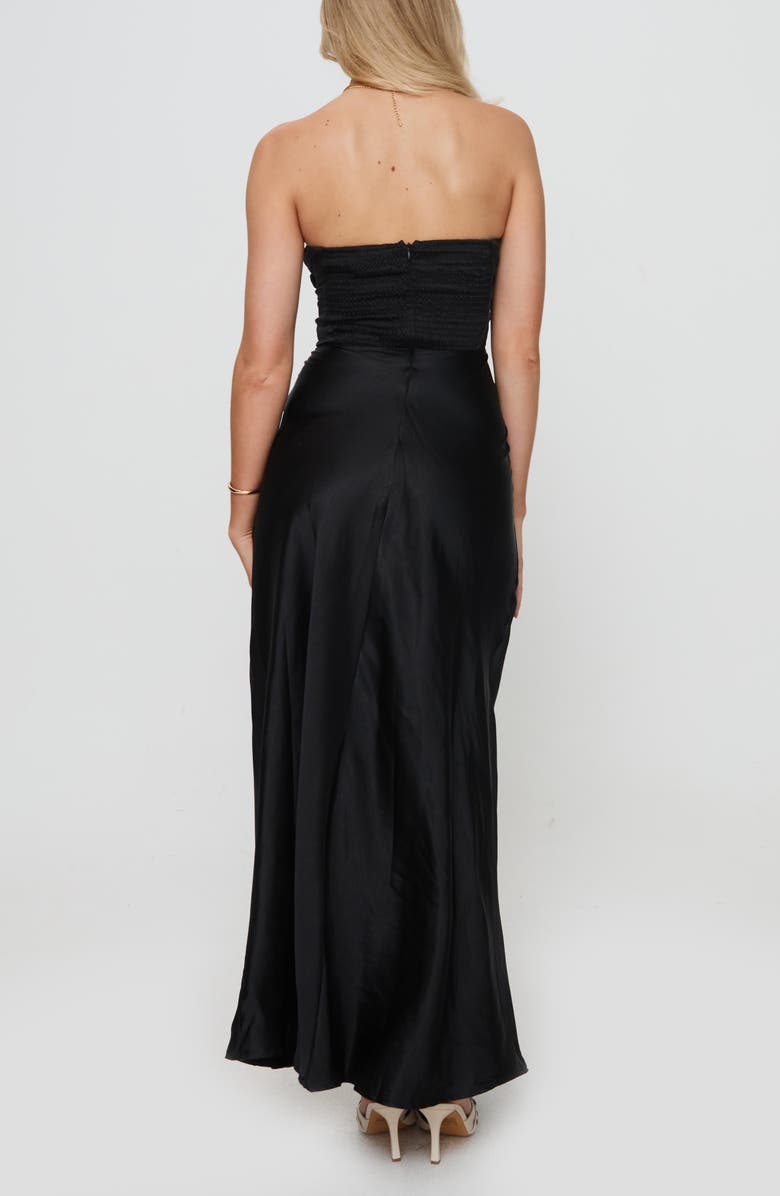 Princess Polly Ahna Cutout Detail Strapless Maxi Dress, Alternate, color, Black