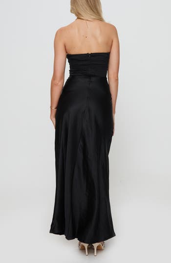 Ahna Cutout Detail Strapless Maxi Dress