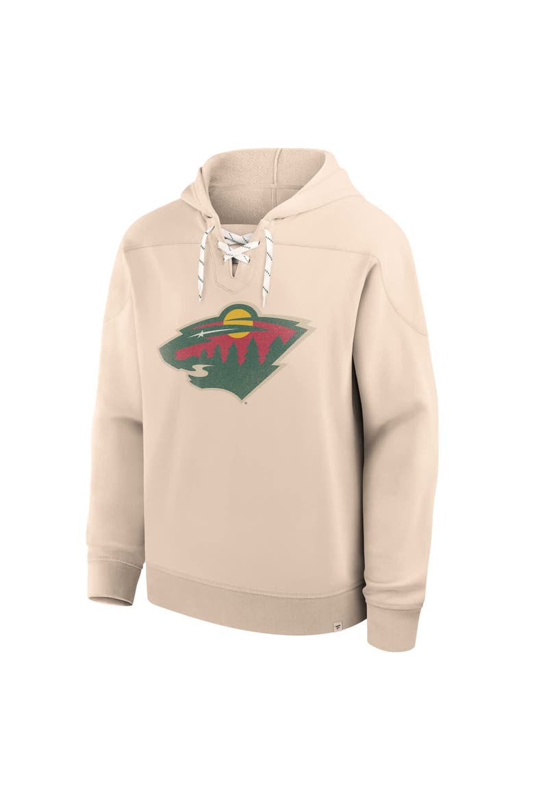 Men's Fanatics Cream Minnesota Wild Vintage Hoodie, Alternate, color, Cream