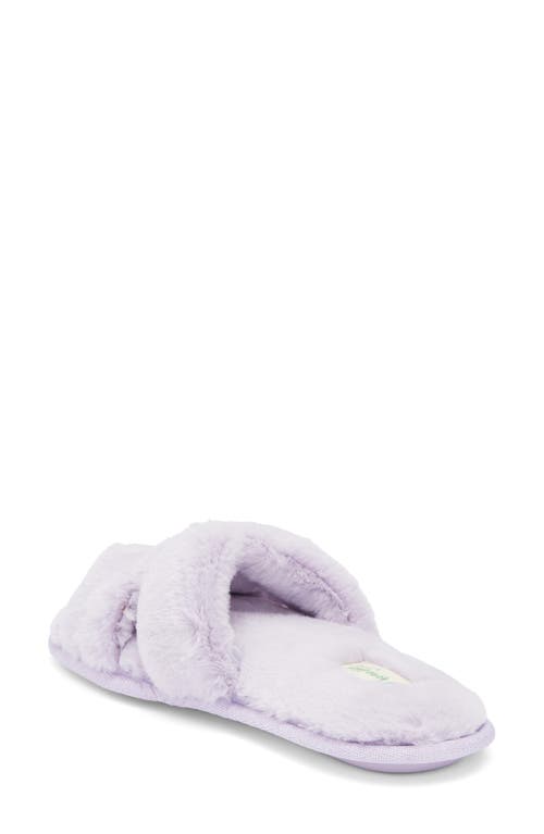 Honeydew H Band Plush Faux Fur Slipper In Purple