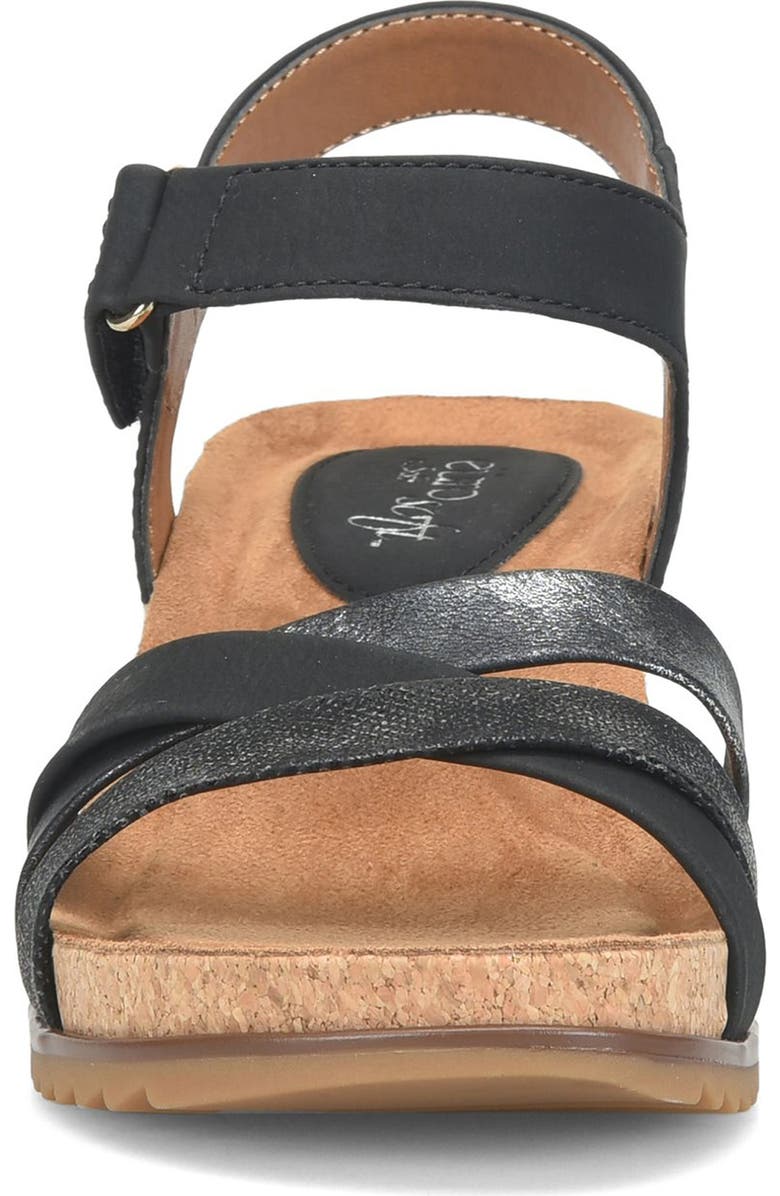 EUROSOFT Talia Wedge Sandal, Alternate, color, Black