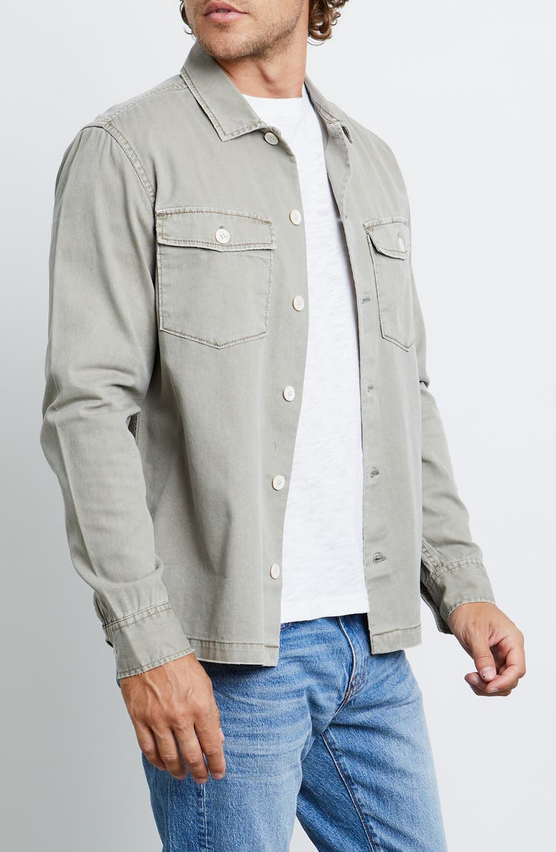 Rails Garment Washed Cotton Button-Up Military Shirt, Alternate, color, 