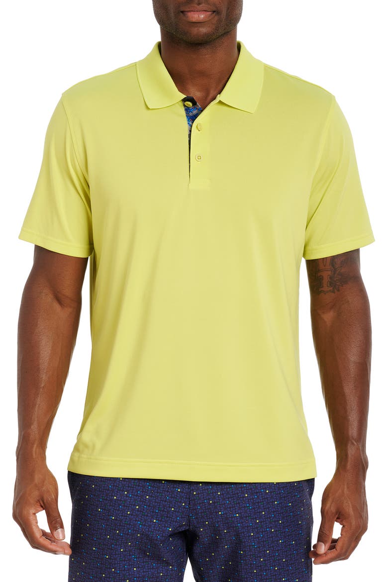Elbridge Short Sleeve Performance Polo, Main, color, LIME