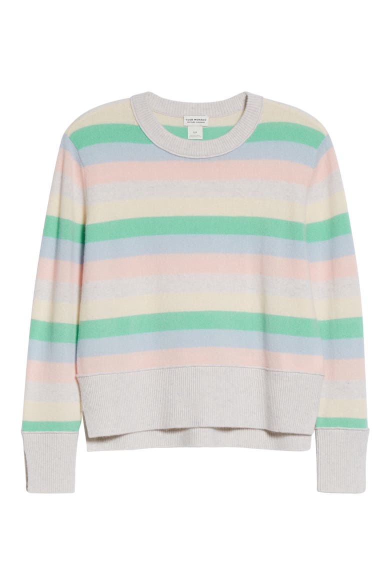 Stripe Cashmere Sweater, Alternate, color, STRIPE
