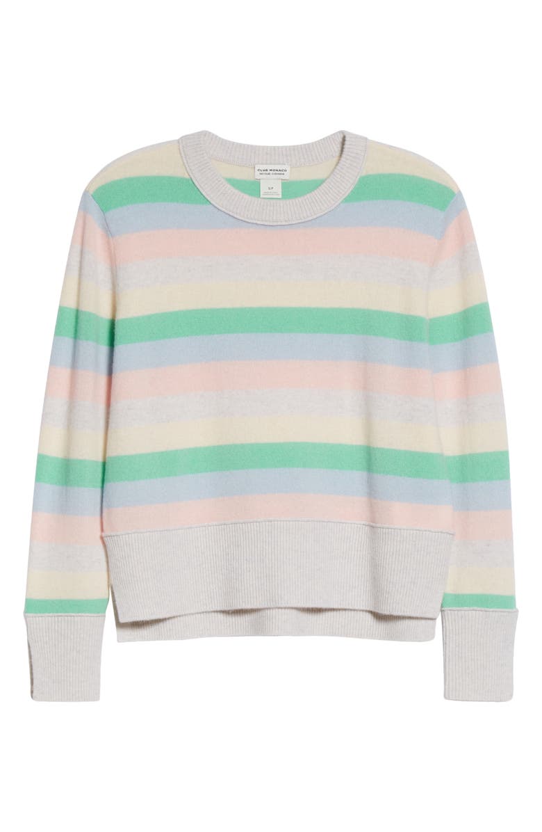 Club Monaco Stripe Cashmere Sweater, Alternate, color, 