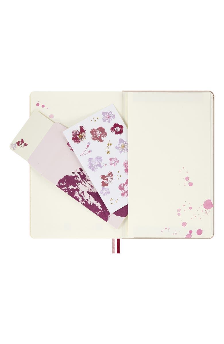 Moleskine Le Saku Them Notebook & Pencils Set, Alternate, color, Pink Floral