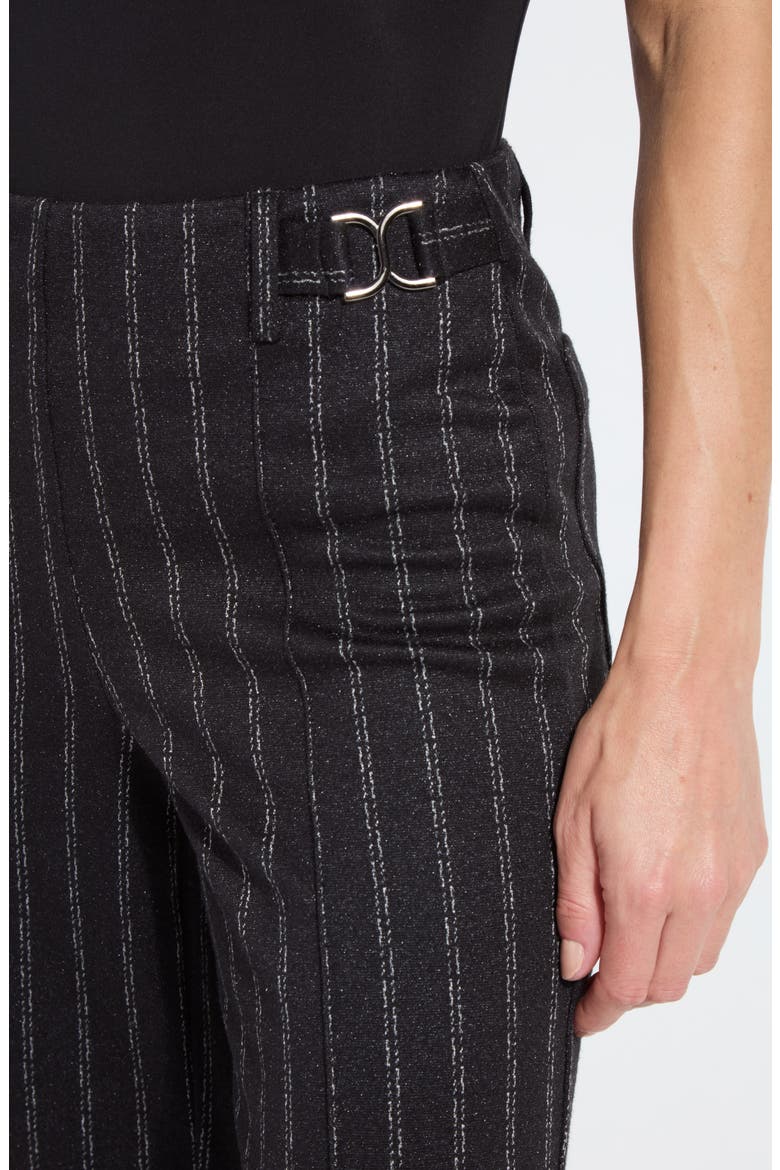 Isabel Pinstripe Ponte Wide Leg Pants, Alternate, color, CHARCOAL LANE