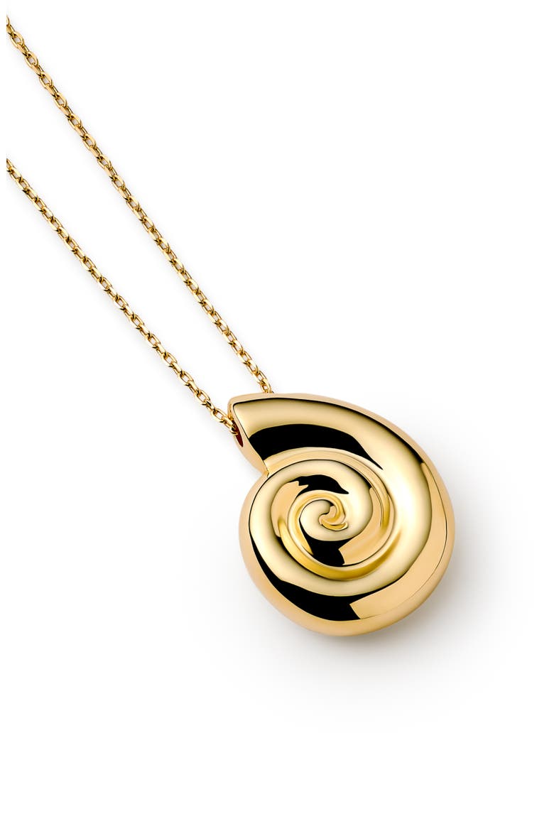 Shell Necklace - Ariel Pendant, Alternate, color, Gold
