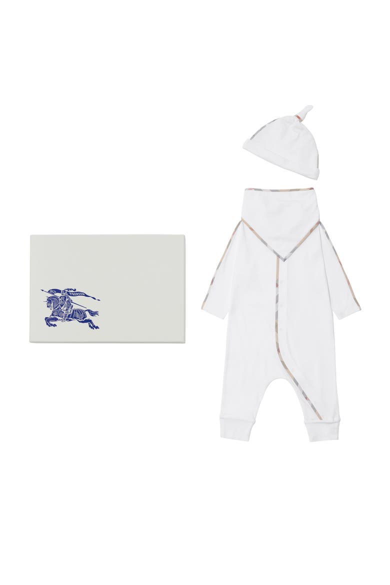 Stretch Cotton Three-piece Baby Gift Set, Main, color, White