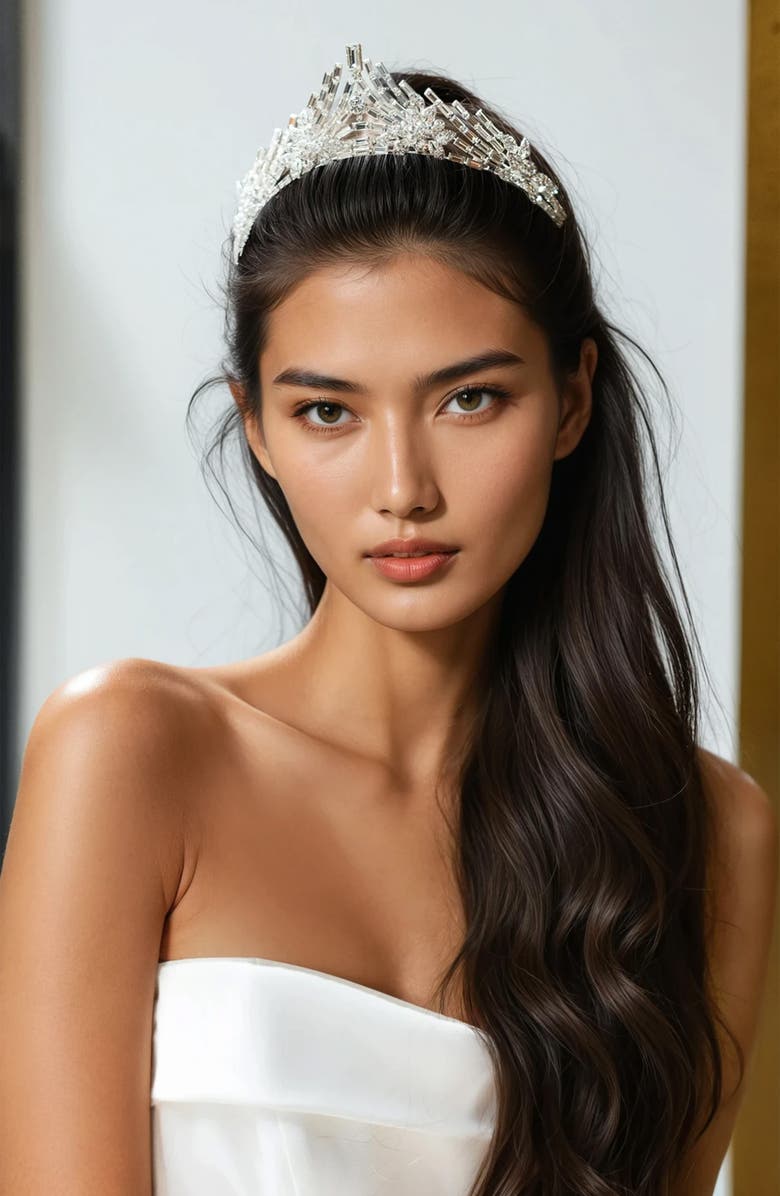 Brides & Hairpins Crystal Tiara, Alternate, color, Silver