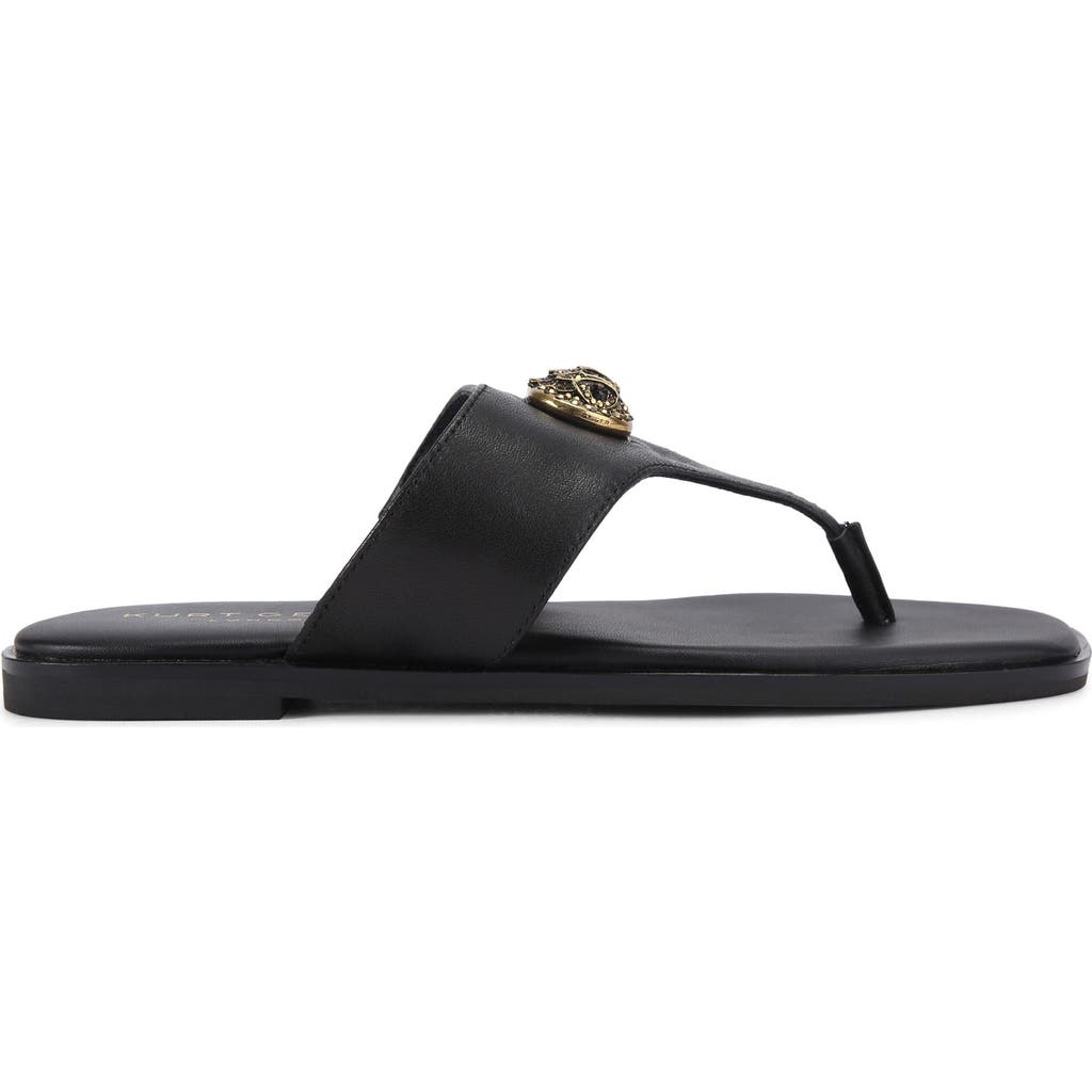 Kurt Geiger London Chelsea Square Toe T-bar Sandal In Black