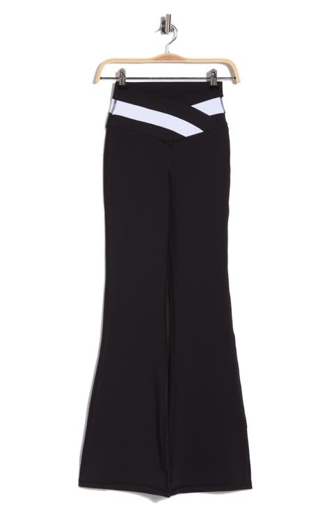 Lux Anya Crossover Colorblock Flared Leggings