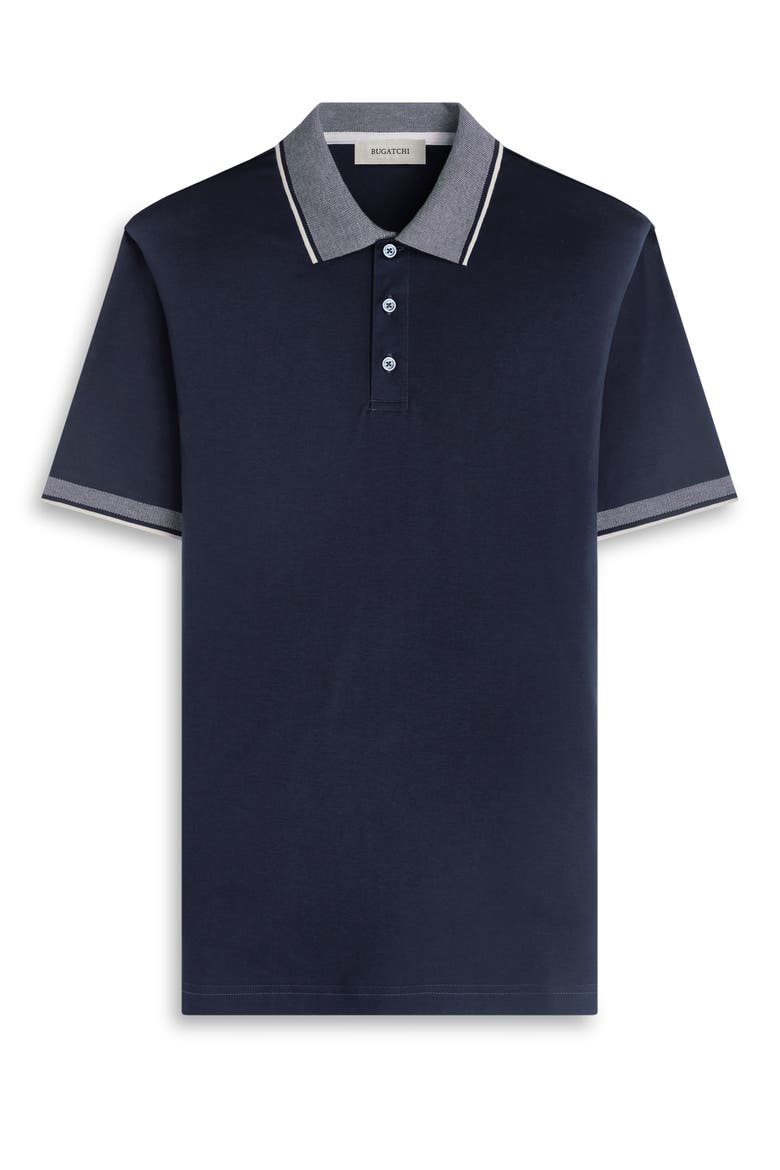 Tipped Pima Cotton Piqué Polo, Alternate, color, NAVY