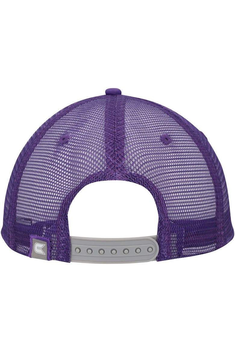 Men's Colosseum Gray/Purple LSU Tigers Love Fern Trucker Snapback Hat, Alternate, color, Gray