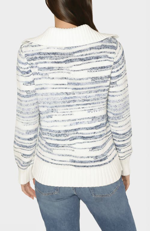 Matty M . Nordic Half Zip Sweater In Blue