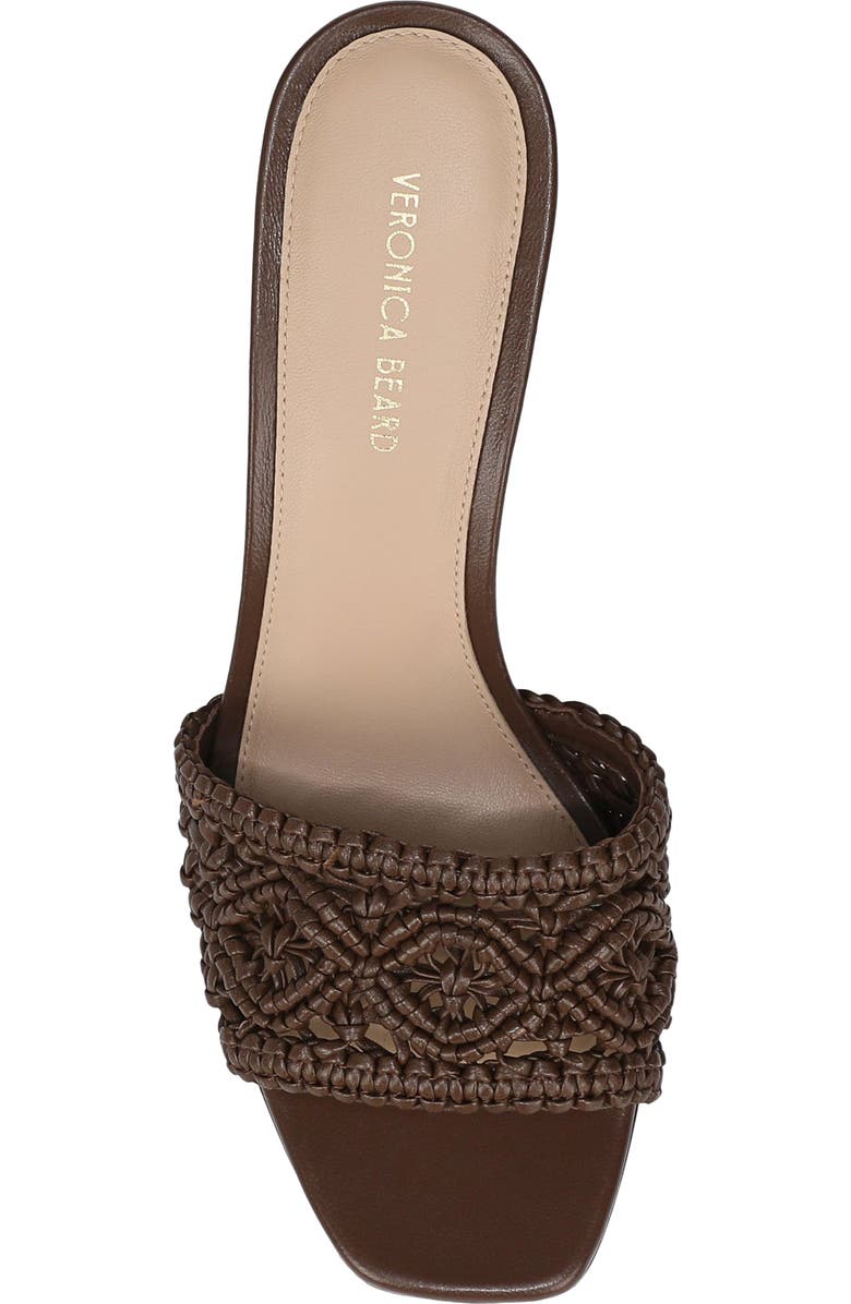 Veronica Beard Ellen Macramé Wedge Slide Sandal, Alternate, color, Walnut