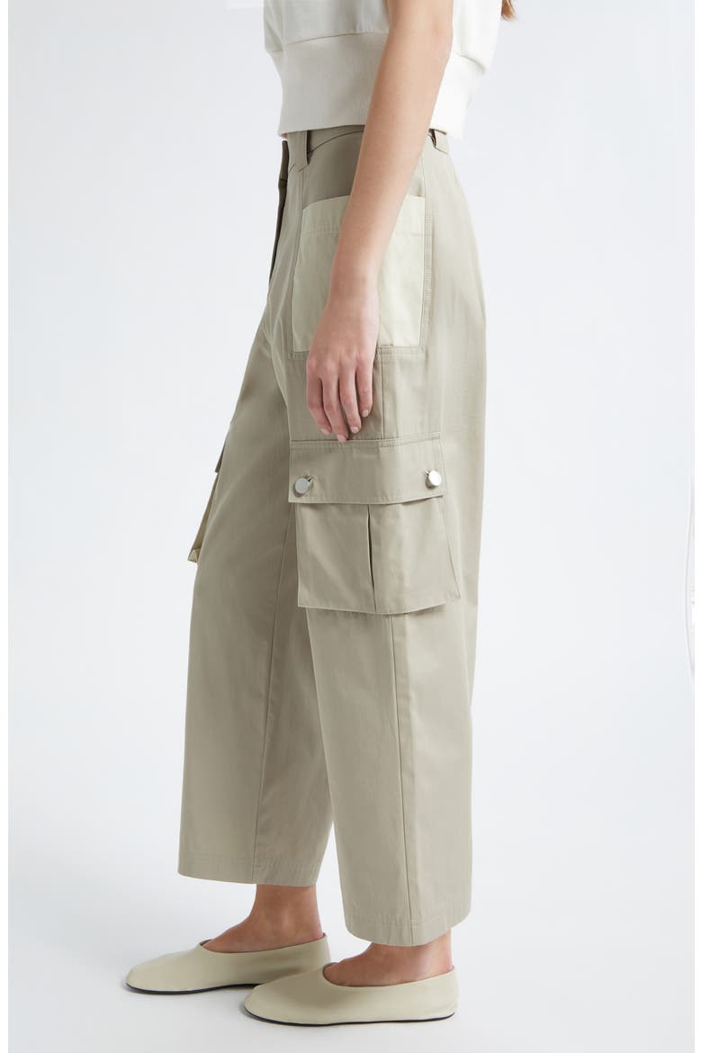 Colorblock Crop Pants, Alternate, color, KHAKI-BIRCH