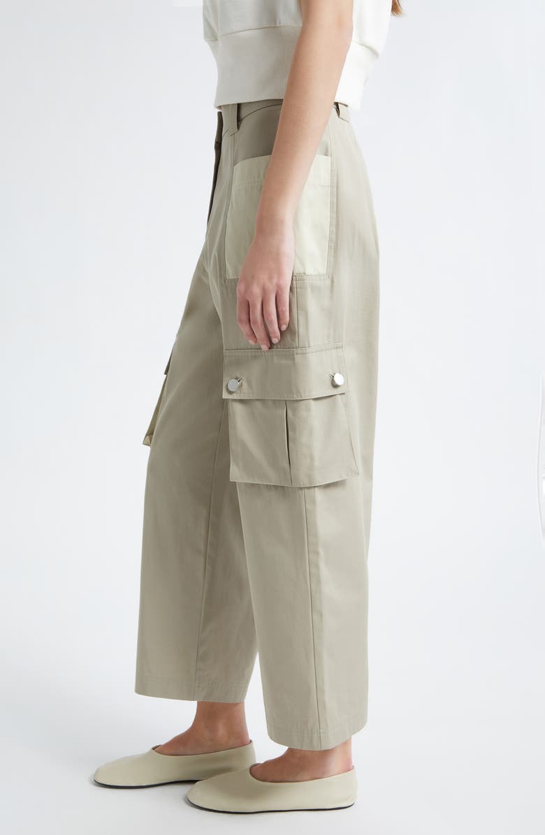 3.1 Phillip Lim Colorblock Crop Pants, Alternate, color, Khaki-Birch