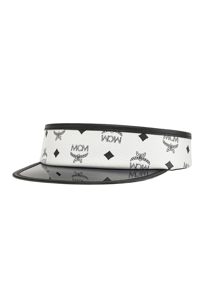 Vinyl Visor in Visetos, Main, color, White