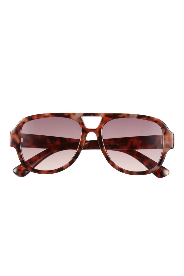 Gradient Aviator Sunglasses, Main, color, TORTOISE