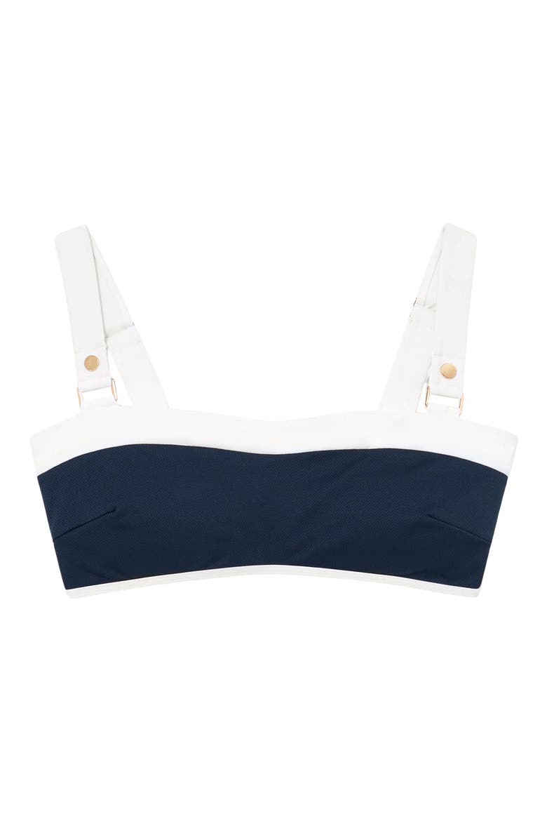 Bronte Bikini Top, Alternate, color, NAVY/ IVORY