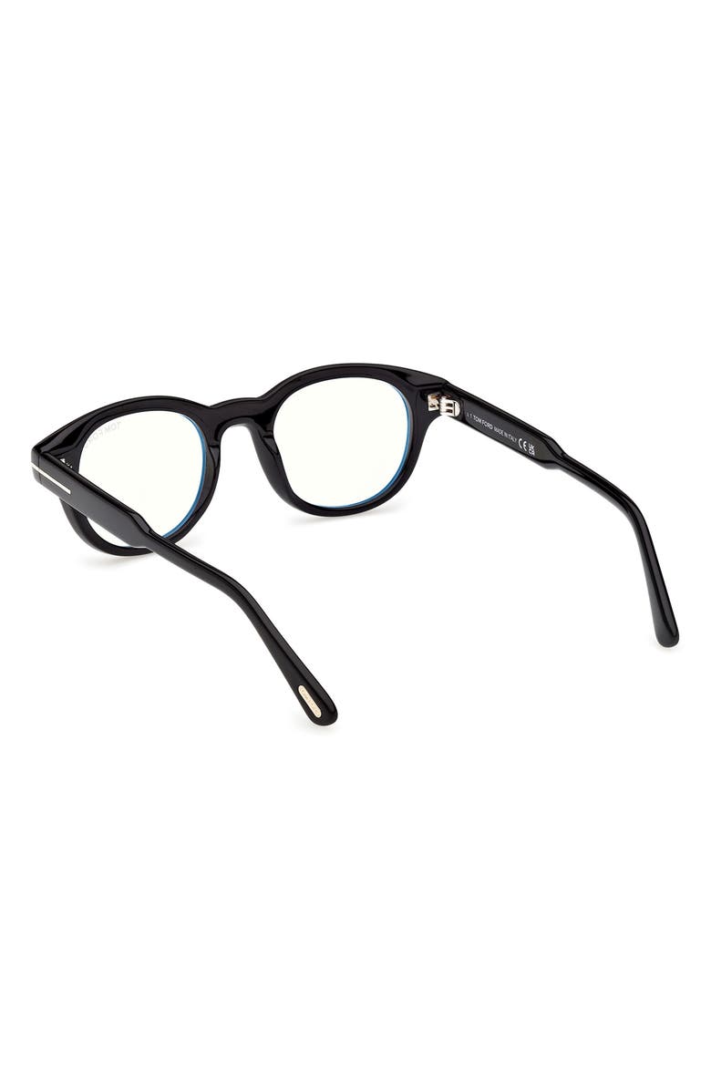 TOM FORD 47mm Round Optical Glasses, Alternate, color, 