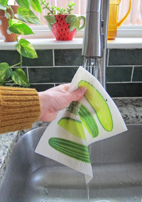 The Neighborgoods Pickle Dish Towel + Sponge Cloth Gift Set In Multi