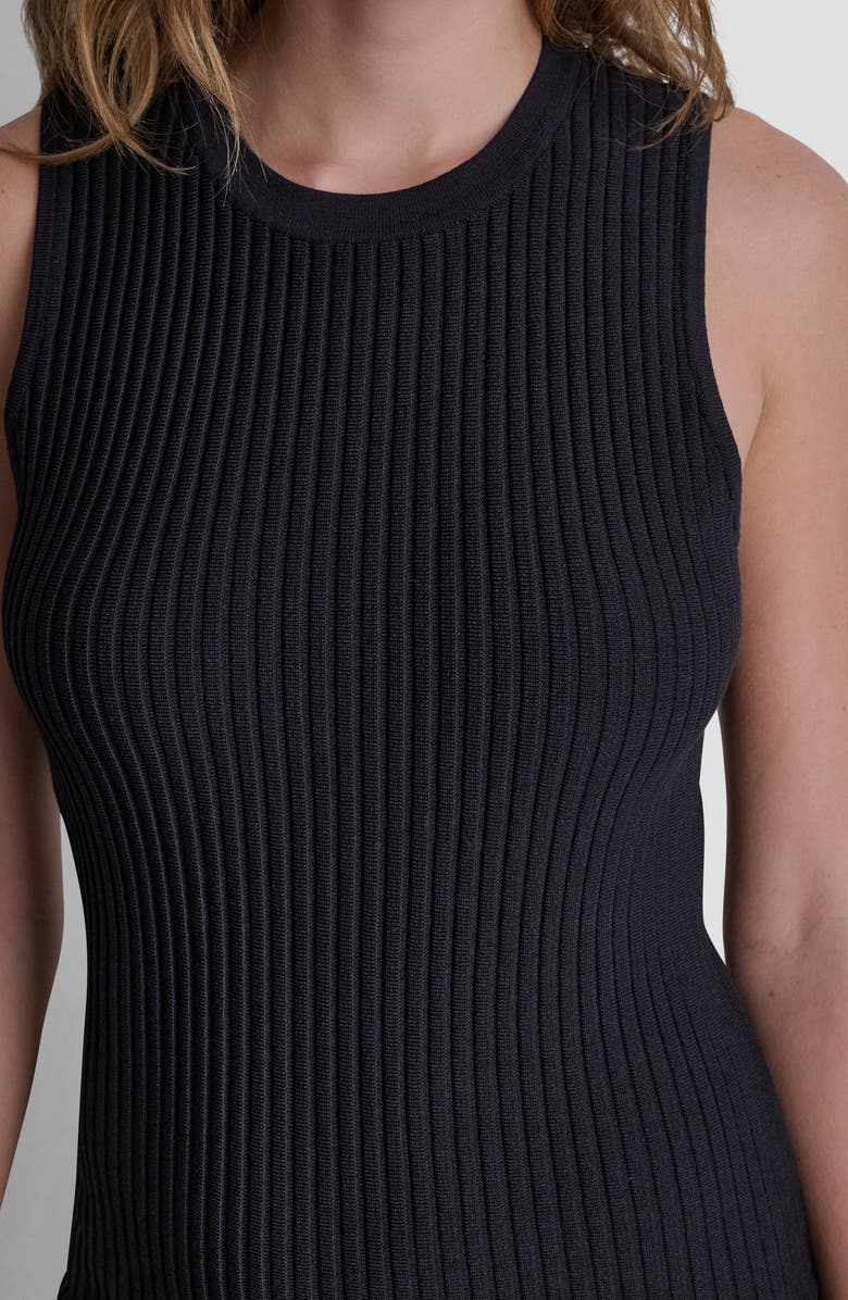 DKNY Fringe Sleeveless Sweater Dress, Alternate, color, 
