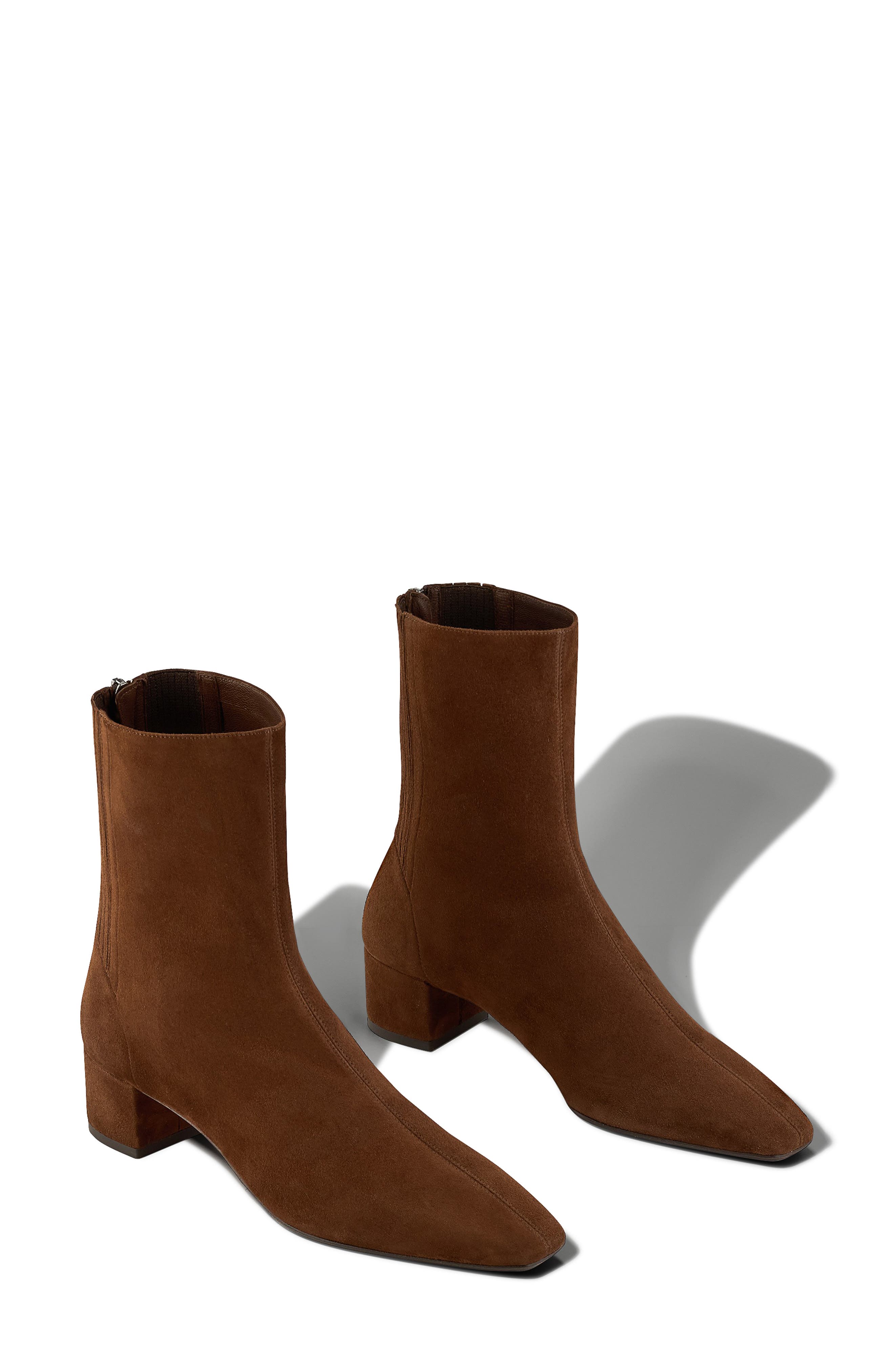 Aquazzura Saint Honor Bootie, Alternate, color, Espresso