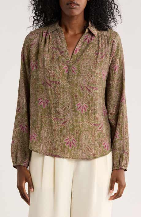 DR2 by Daniel Rainn Textured Split Neck Top