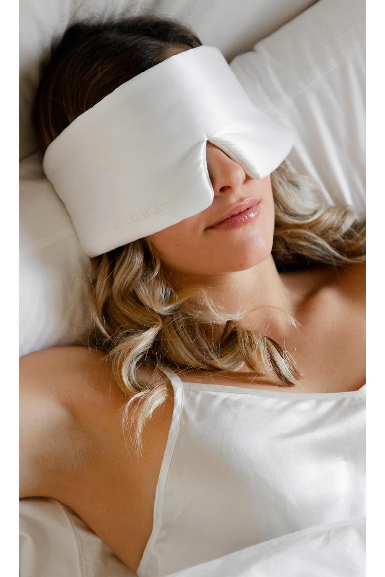 Silk Sleep Mask, Alternate, color, Akoya Pearl