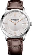 Baume & Mercier Classima Leather Strap Watch, 40mm