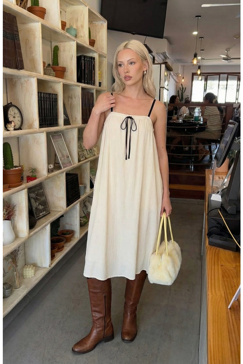 Strapless Tie Front Maxi Dress, Alternate, color, Ivory
