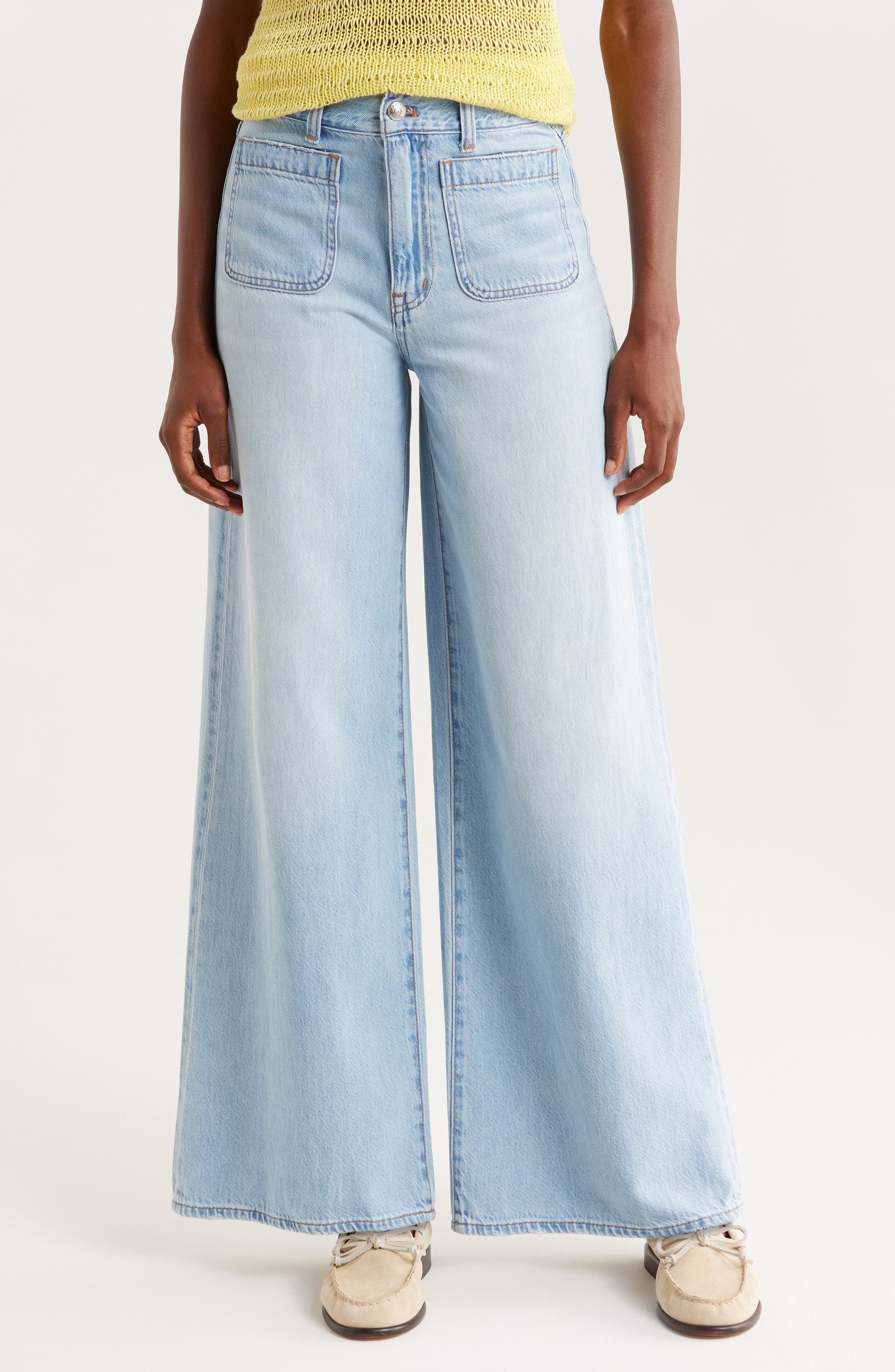 Madewell Patch Pocket Superwide Leg Jeans
