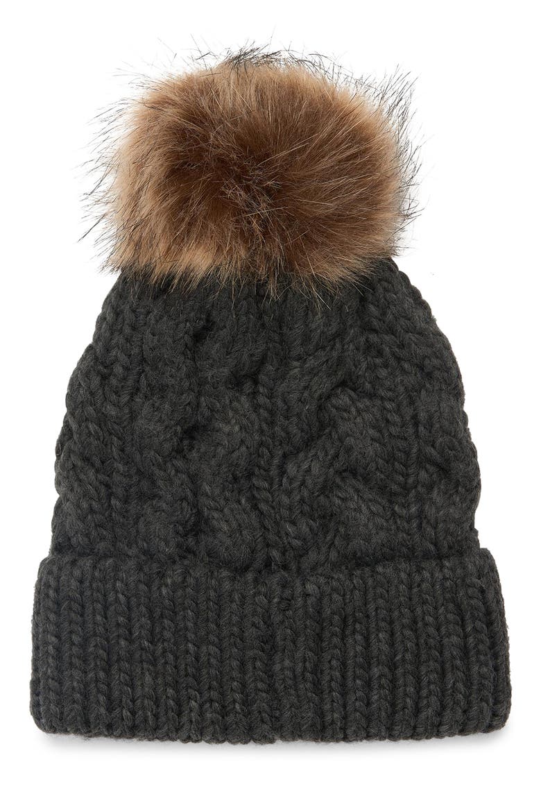 Penshaw Cable Beanie, Alternate, color, CHARCOAL