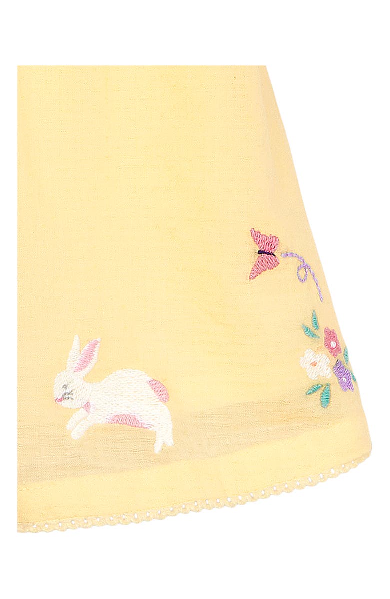 JOJO MAMAN BEBE Bunny & Flower Embroidered Cotton Dress, Alternate, color,
