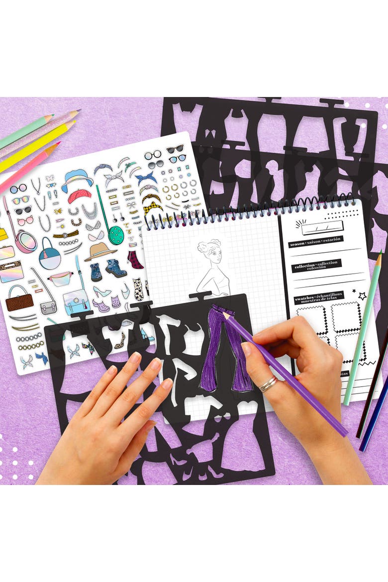 Runway Fashion Designer Sketch Set Pad, 6+, Alternate, color, Multicolored