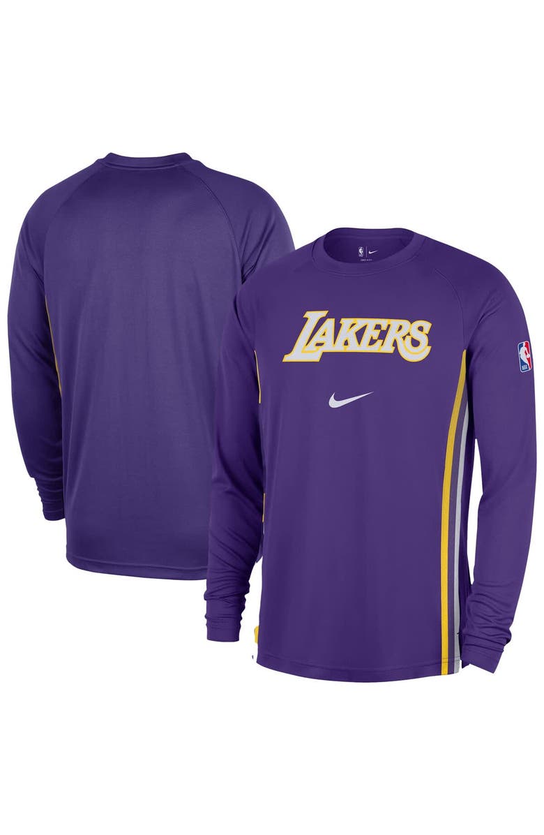 Nike Men's Nike Purple Los Angeles Lakers 2025/26 Authentic Pre-Game Legend Dri-FIT Long Sleeve Shooting Shirt, Alternate, color, Purple
