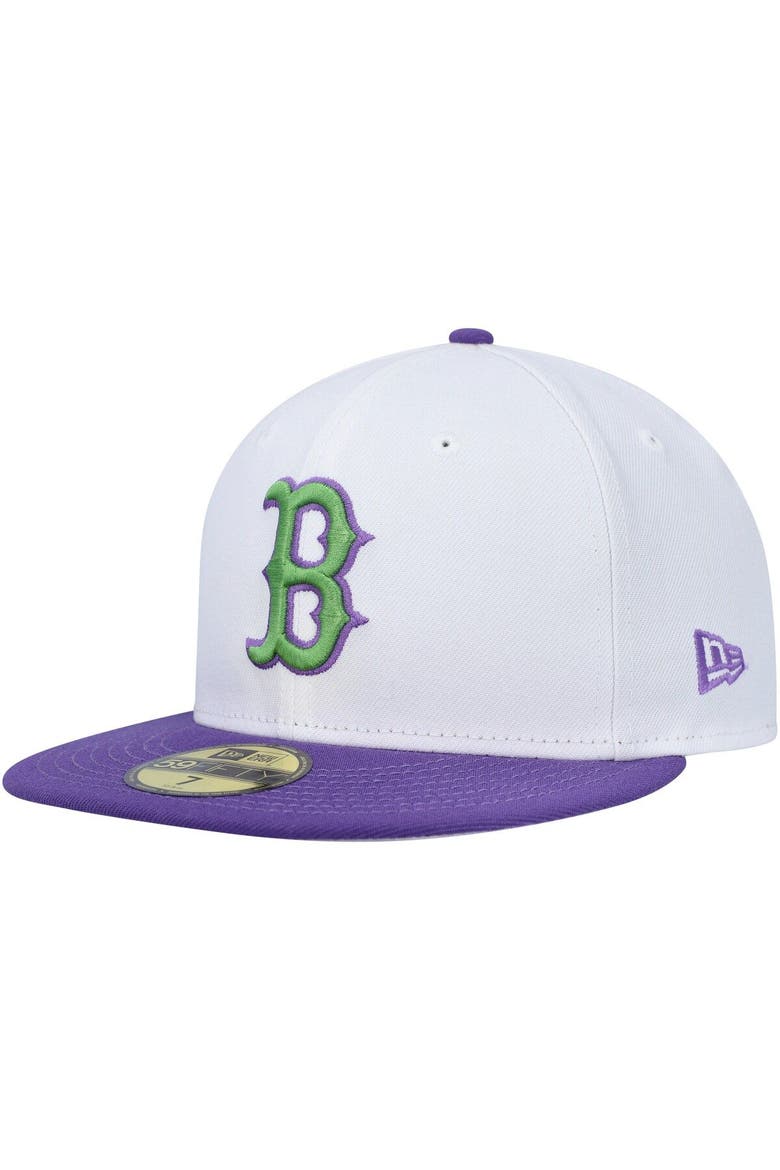 Men's New Era White Boston Red Sox  Side Patch 59FIFTY Fitted Hat, Alternate, color, White