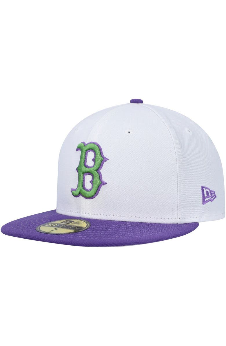New Era Men's New Era White Boston Red Sox Side Patch 59FIFTY Fitted Hat, Alternate, color, White