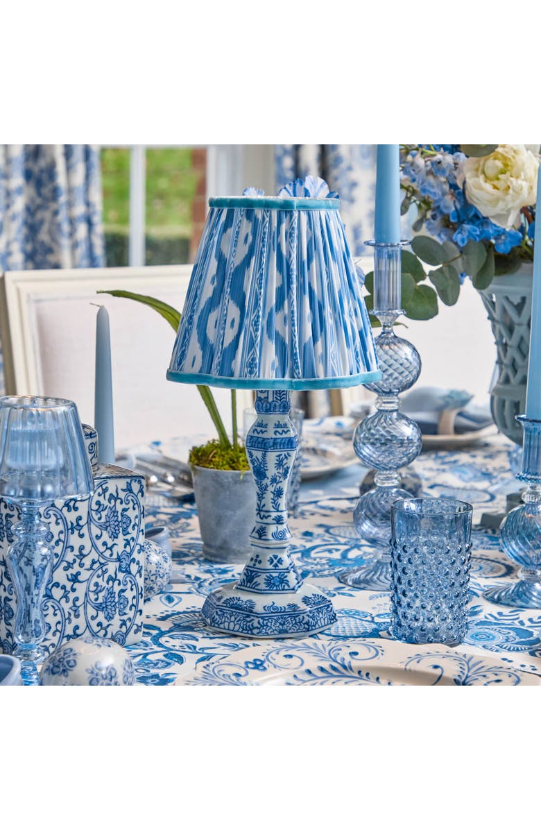 Mrs. Alice Blue Ikat Lampshade, Alternate, color, Blue