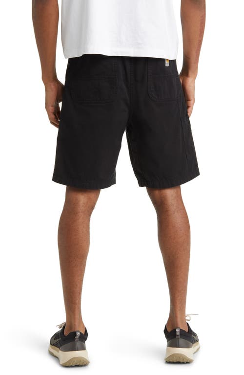 Carhartt Work In Progress Flint Organic Cotton Twill Shorts In Black