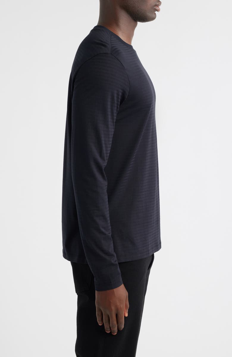 Robert Barakett Christopher Long Sleeve Pima Cotton T-Shirt, Alternate, color, Black