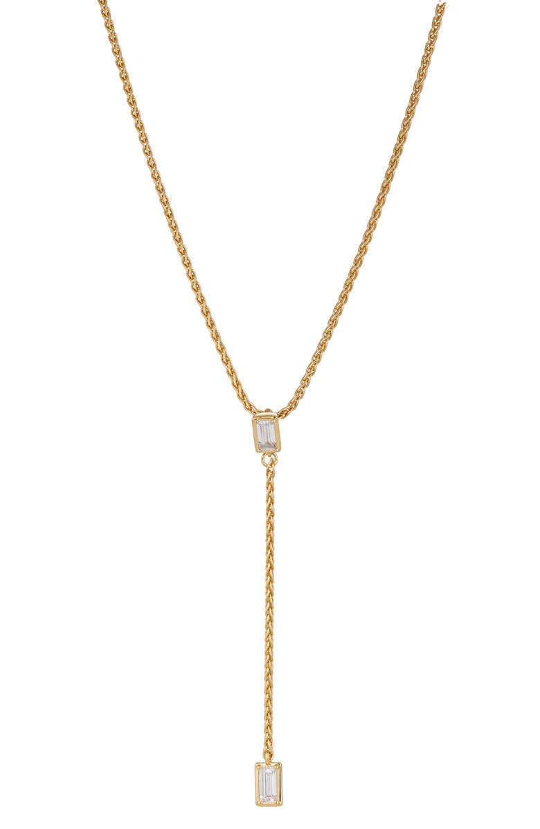Nadri Entwine Cubic Zirconia Y-Necklace, Main, color, Gold