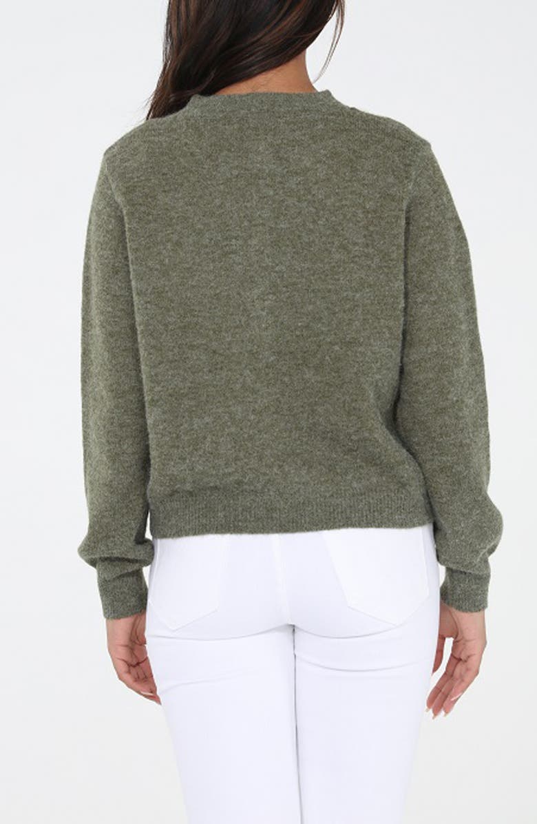 RAIN AND ROSE Tiny Bow Cardigan, Alternate, color, Olive