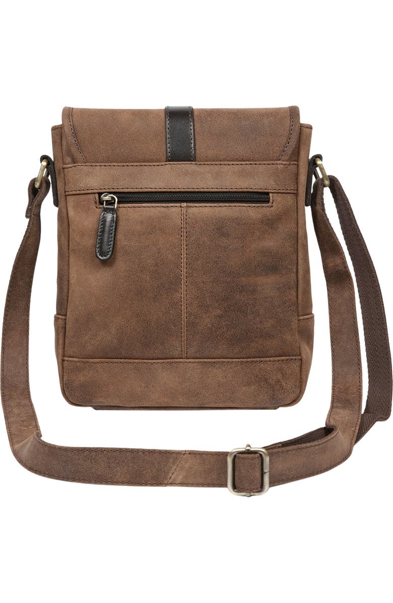 Celtic & Co. TRIM LEATHER CROSS BODY, Alternate, color, Brown