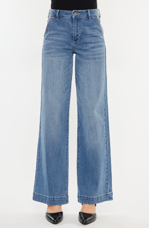 Bertha High Rise Trouser Wide Leg Jeans