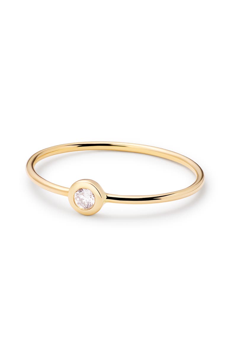 Ana Luisa Solid Yellow Gold - Solo Diamond Stacking Ring, Alternate, color, Gold